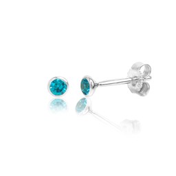 Zeige Details für Solitär Ohrstecker Silber 925 Zirkonia Stein blau Bild von Solitär Ohrstecker Silber 925 Zirkonia Stein blau