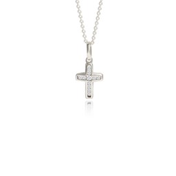 Zeige Details für Kreuz Anhänger Silber 925 mit Zirkonia Steinen kanalgefasst Bild von Kreuz Anhänger Silber 925 mit Zirkonia Steinen kanalgefasst
