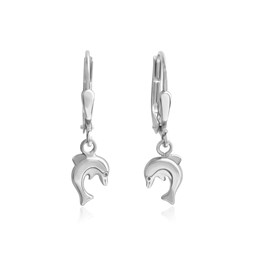Zeige Details für Delfin Ohrringe hängend Silber 925 mit Sicherheitsverschluss Bild von Delfin Ohrringe hängend Silber 925 mit Sicherheitsverschluss