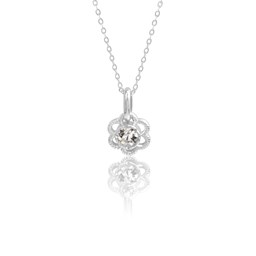Zeige Details für Blume Anhänger Silber 925 mit Schmuckstein Bild von Blume Anhänger Silber 925 mit Schmuckstein