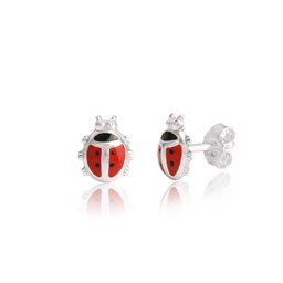 Zeige Details für Marienkäfer Kinder Ohrstecker Silber 925 rot handlackiert Bild von Marienkäfer Kinder Ohrstecker Silber 925 rot handlackiert