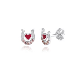 Zeige Details für Hufeisen Kinderohrstecker aus Silber 925 mit handlackiertem roten Herz & pinken Zirkonia Steinen Bild von Hufeisen Kinderohrstecker aus Silber 925 mit handlackiertem roten Herz & pinken Zirkonia Steinen