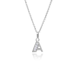 Zeige Details für Buchstaben Anhänger A aus Silber 925 mit Zirkonia Steinen Bild von Buchstaben Anhänger A aus Silber 925 mit Zirkonia Steinen