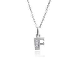 Zeige Details für Buchstaben Anhänger F Silber mit Zirkonia*  Bild von Buchstaben Anhänger F Silber mit Zirkonia*