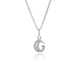 Zeige Details für Buchstaben Anhänger "G" Silber mit Zirkonia* Bild von Buchstaben Anhänger "G" Silber mit Zirkonia*