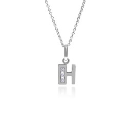 Zeige Details für Buchstaben Anhänger H aus Silber 925 mit Zirkonia Steinen Bild von Buchstaben Anhänger H aus Silber 925 mit Zirkonia Steinen