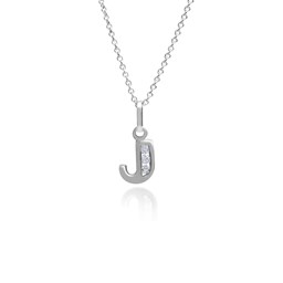 Zeige Details für Buchstaben Anhänger "J" Silber mit Zirkonia* Bild von Buchstaben Anhänger "J" Silber mit Zirkonia*
