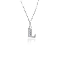 Zeige Details für Buchstaben Anhänger L aus Silber 925 mit Zirkonia Steinen Bild von Buchstaben Anhänger L aus Silber 925 mit Zirkonia Steinen