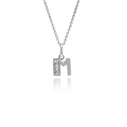 Zeige Details für Buchstaben Anhänger M Silber 925 mit Zirkonia Bild von Buchstaben Anhänger M Silber 925 mit Zirkonia