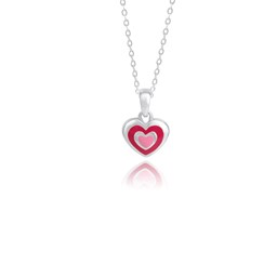 Zeige Details für Herz Anhänger Silber 925 rot pink handlackiert Bild von Herz Anhänger Silber 925 rot pink handlackiert