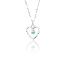 Zeige Details für Herz Anhänger Silber 925 mit blauem Glitzerschmuckstein Bild von Herz Anhänger Silber 925 mit blauem Glitzerschmuckstein