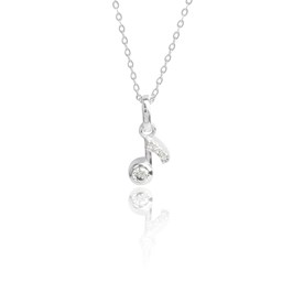 Zeige Details für Musiknote Anhänger Silber 925 mit Zirkonia Bild von Musiknote Anhänger Silber 925 mit Zirkonia