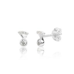 Zeige Details für Musiknote Kinder Ohrstecker Silber 925 mit Zirkonia Bild von Musiknote Kinder Ohrstecker Silber 925 mit Zirkonia