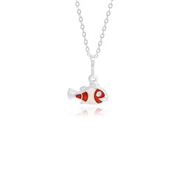 Zeige Details für Fisch Anhänger Silber 925 handlackiert rot/ weiß Bild von Fisch Anhänger Silber 925 handlackiert rot/ weiß