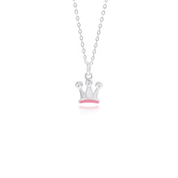 Zeige Details für Krone Anhänger Silber 925 pink handlackiert Bild von Krone Anhänger Silber 925 pink handlackiert