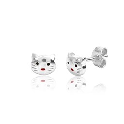 Zeige Details für Katzen Kinderohrstecker aus Sterling Silber 925 Bild von Katzen Kinderohrstecker aus Sterling Silber 925