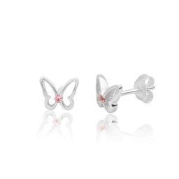 Zeige Details für Schmetterling Ohrstecker Silber 925 Zirkonia pink Bild von Schmetterling Ohrstecker Silber 925 Zirkonia pink