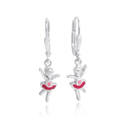 Zeige Details für Ballerina Kinder Ohrringe hängend Silber 925 mit Sicherheitsverschluss handlackiert Bild von Ballerina Kinder Ohrringe hängend Silber 925 mit Sicherheitsverschluss handlackiert