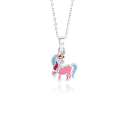 Zeige Details für Einhorn Anhänger Silber 925 pink handlackiert  Bild von Einhorn Anhänger Silber 925 pink handlackiert