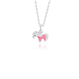 Zeige Details für Pony Anhänger Silber 925 pink handlackiert mit Zirkonia Steinen Bild von Pony Anhänger Silber 925 pink handlackiert mit Zirkonia Steinen