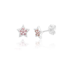 Zeige Details für Stern Kinder Ohrstecker Silber 925 mit Zirkonia Steinen pink Bild von Stern Kinder Ohrstecker Silber 925 mit Zirkonia Steinen pink