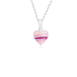 Zeige Details für Herz Anhänger Silber 925 pink handlackiert Bild von Herz Anhänger Silber 925 pink handlackiert