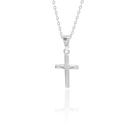 Zeige Details für Kreuz Anhänger Silber 925 mattiert/ diamantiert Bild von Kreuz Anhänger Silber 925 mattiert/ diamantiert