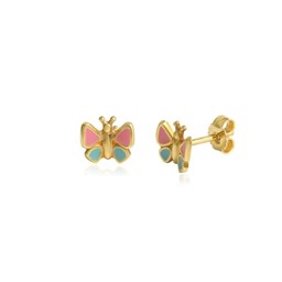 Zeige Details für Schmetterling Kinderohrstecker Gold 333 handlackiert  Bild von Schmetterling Kinderohrstecker Gold 333 handlackiert