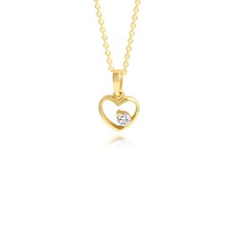 Zeige Details für Herz Anhänger Gold 333 mit weißem Zirkonia Stein Bild von Herz Anhänger Gold 333 mit weißem Zirkonia Stein