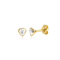 Zeige Details für Herz Kinderohrstecker Solitär aus Gelbgold 333 mit Zirkonia Steinen Bild von Herz Kinderohrstecker Solitär aus Gelbgold 333 mit Zirkonia Steinen