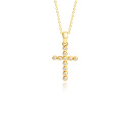 Zeige Details für Kreuz Anhänger Gold 333 mit Zirkonia Bild von Kreuz Anhänger Gold 333 mit Zirkonia
