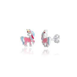 Zeige Details für Einhorn Ohrstecker Silber 925  pink handlackiert Bild von Einhorn Ohrstecker Silber 925  pink handlackiert
