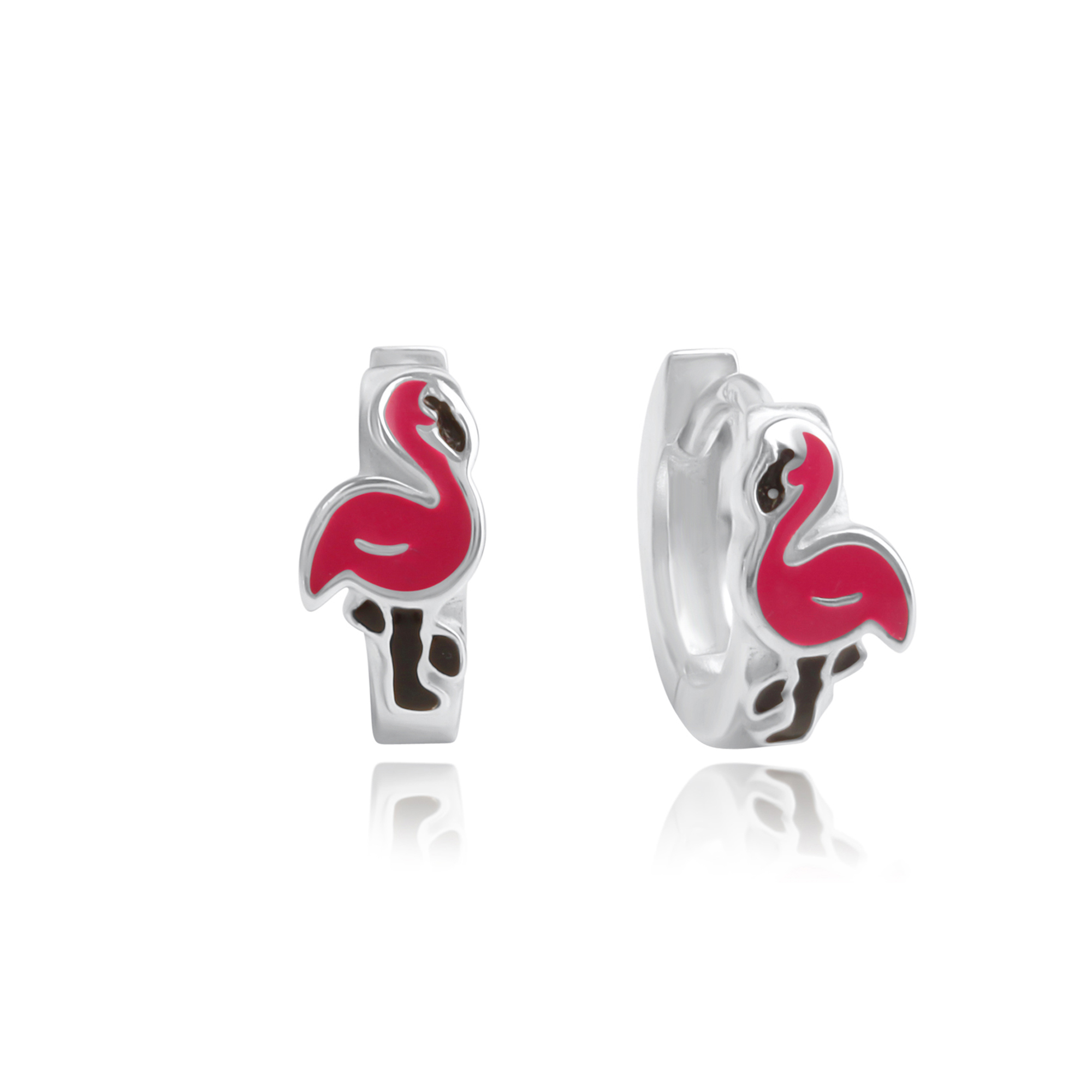 Flamingo Anhänger & Ohrringe Silber 925 | KABUKA Kinderschmuck